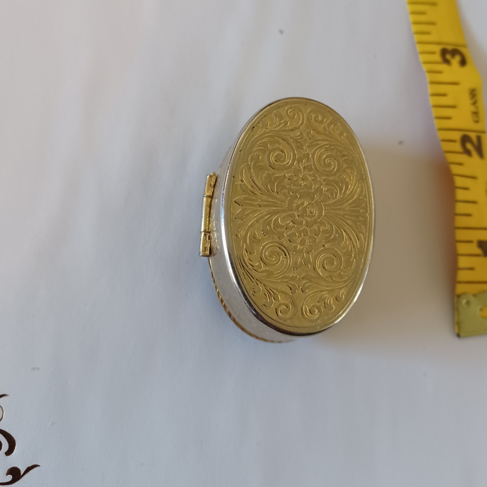 Gold and Silver Oval Compact